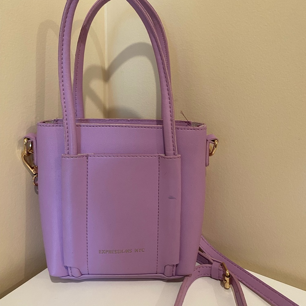 Expressions Purple Mini Bag with Gold Accents